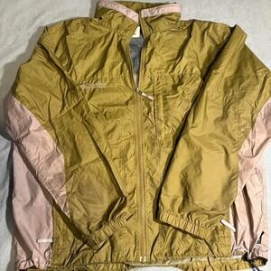 Vintage Columbia Sportswear green and pink windbreaker shell‎ jacket Men's XL